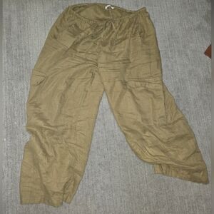 Wide Leg Tan Pants